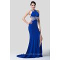 Grace Karin Lange Meerjungfrau Abendkleid Split Side Royal Blue Party Kleider Bodycon Cross Back Backless Frauen Formal Kleider CL6277